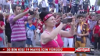 ANTALYA'DA 19 MAYIS YÜRÜYÜŞÜNE 30 BİN KİŞİ KATILDI