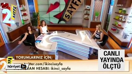 Songül Karlı canlı yayında vücudunu ölçtü