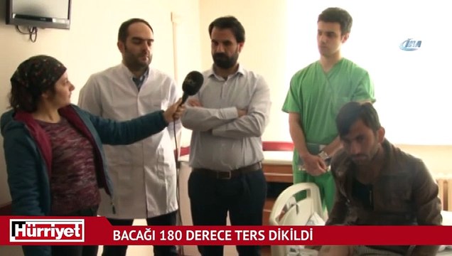 Protez kullanabilmesi için bacağı 180 derece ters dikildi