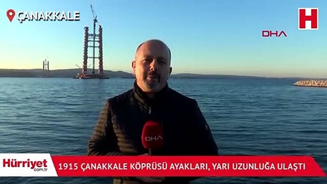 1915 Çanakkale Köprüsü ayakları, yarı uzunluğa ulaştı