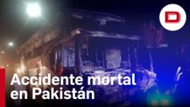 Mueren, al menos, 10 personas en un accidente de autobús en Pakistán