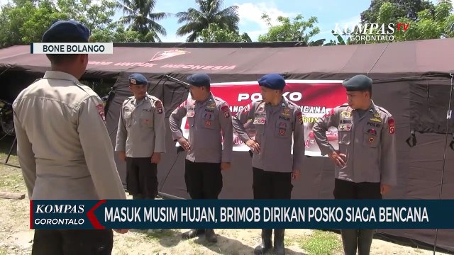 Gorontalo Masuk Musim Hujan, Brimob Dirikan Posko Siaga Bencana