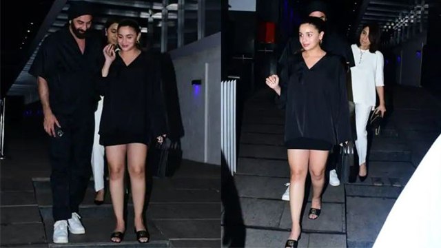 Alia Bhatt Baby Bump Flaunt कर Ranbir Kapoor संग Black Outfit में Viral । Boldsky *Entertainment