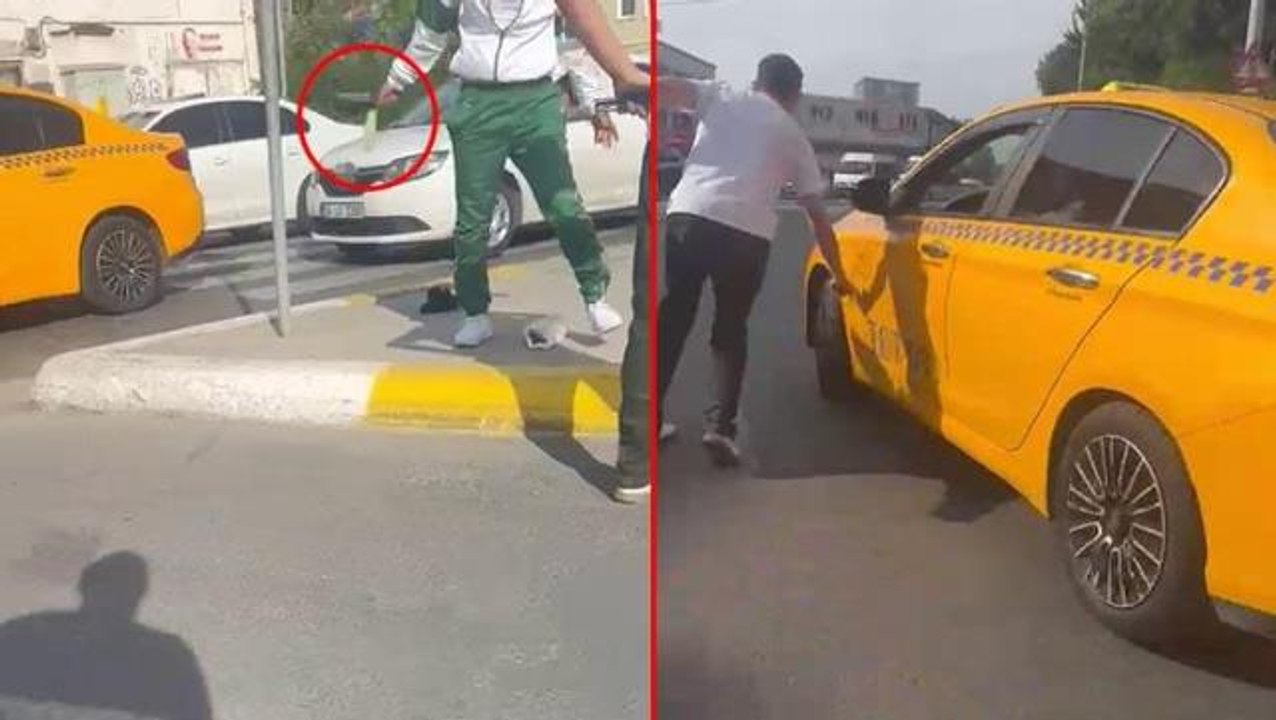 Küçükçekmece'de taksici terörü! Ekmek bıçağıyla vatandaşa saldırdı