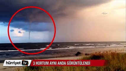 İsveç'te 3 hortum aynı anda görüntülendi