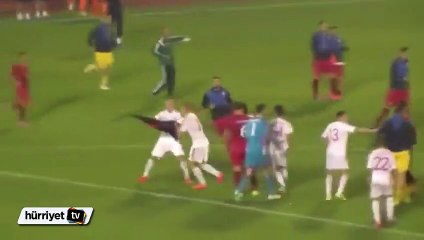 UEFA, Belgrad'daki olaylı maçta Sırbistan'ı 3-0 hükmen mağlup ilan etti