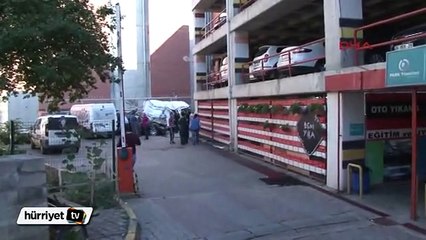 Üsküdar'da cip 3. kattan aşağı düştü