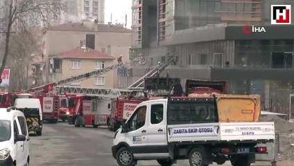 Fikirtepe'de 25 katlı binada yangın