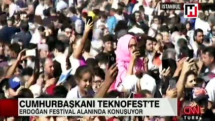 Cumhurbaşkanı Erdoğan, TEKNOFEST Festival alanında açıklama yaptı