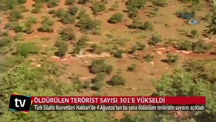 Öldürülen terörist sayısı 301’e yükseldi