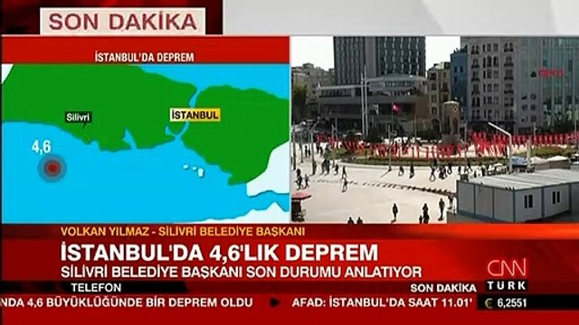 İstanbul’da 4.6 büyüklüğünde deprem