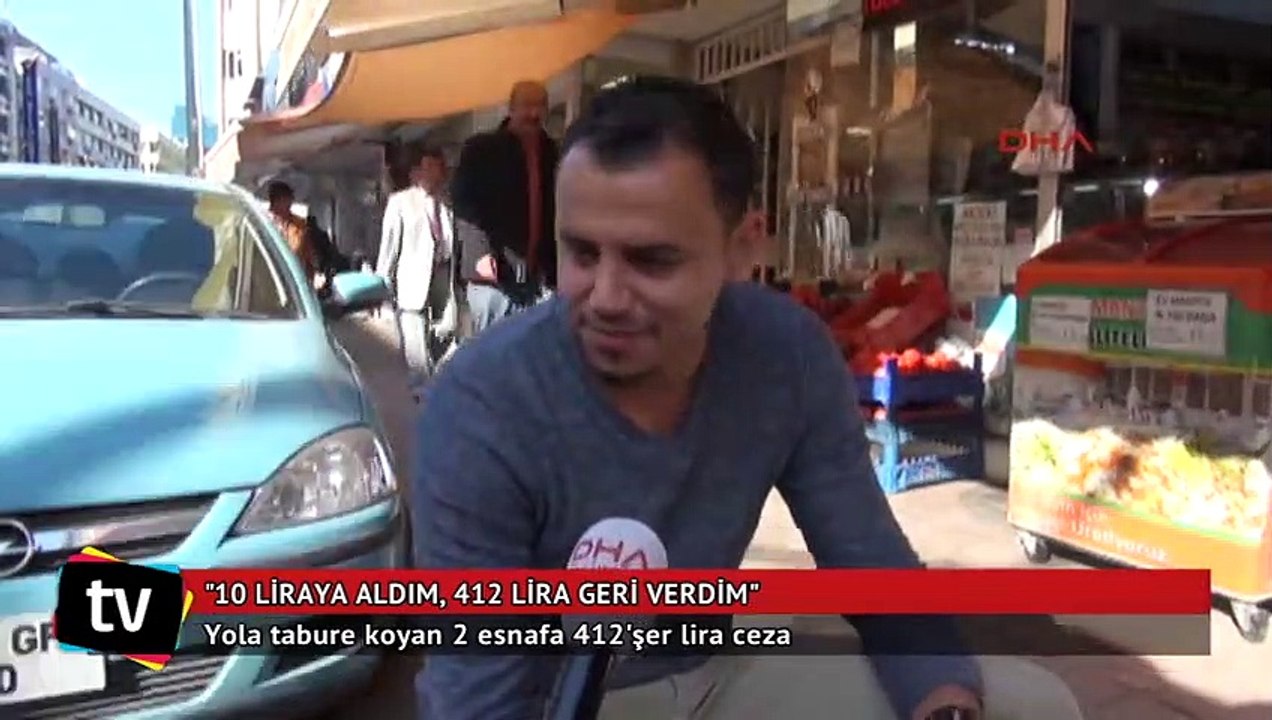 Yola tabure koyan 2 esnafa 412'şer lira ceza