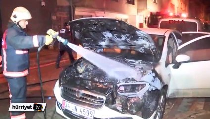 İstanbul'da aynı sokaktaki 7 araç kundaklandı