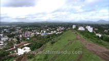 View of Satara City experiencing cloudy whether, Maharashtra