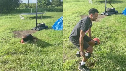 Boy gets FOLDED in a nasty way while performing a grueling basketball challenge