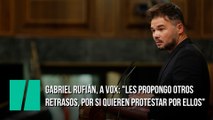 Gabriel Rufián habla sobre la protesta de Vox en forma de retraso