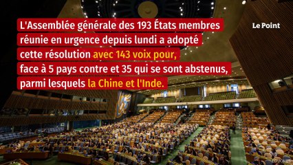 Ukraine : les annexions de la Russie jugées « illégales » par l'ONU