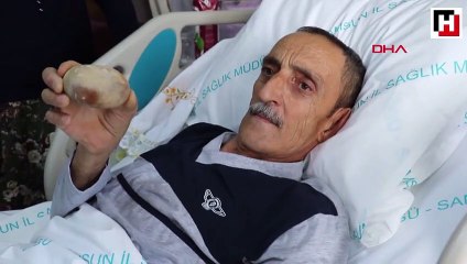 Mesanesinden 522 gramlık tek parça taş çıktı