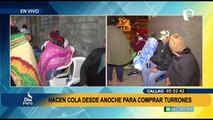 Largas colas en el Callao: personas durmieron en la calle en espera de comprar famosos turrones