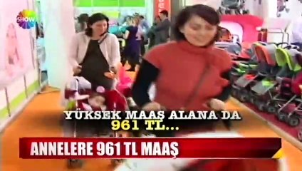 Annelere 961 TL maaş