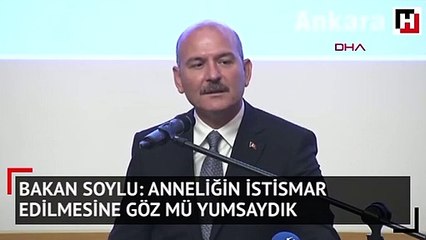 Bakan Soylu: Anneliğin istismar edilmesine göz mü yumsaydık
