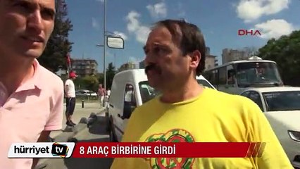 Kadıköy'de 8 araç birbirine girdi