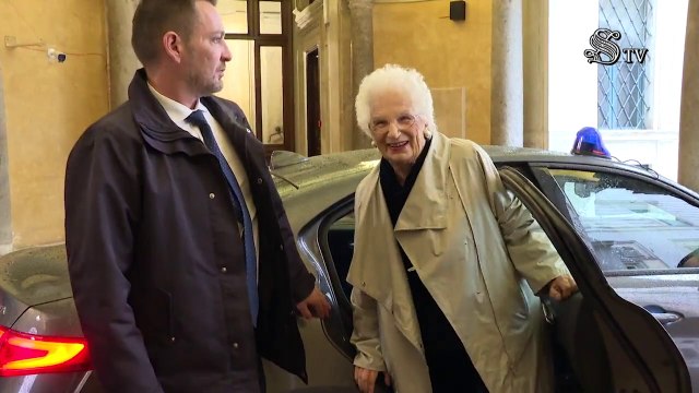 Senato, l'arrivo di Liliana Segre a Palazzo Giustiniani