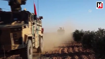 Münbiç'teki müşterek birleşik devriyenin görüntüleri