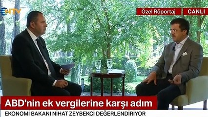 Nihat Zeybekçi'den  ABD ürünleriyle ilgili önemli vergi açıklaması