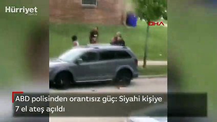 ABD polisi siyahi kişiye 7 el ateş açtı! İşte o anlar