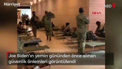 ABD Kongre binasına askeri sedye yığını görüntülendi