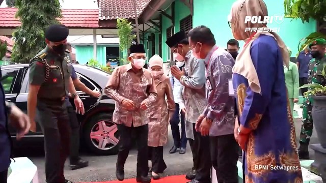 Wakil Presiden Ma'ruf Amin Lakukan Penyerahan Bantuan di BPRSDM Budi Luhur, Banjarbaru Kalimantan Selatan