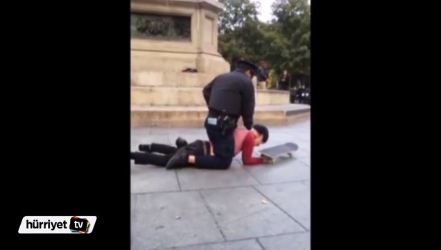 ABD polisinden kaykaylı gence şiddet