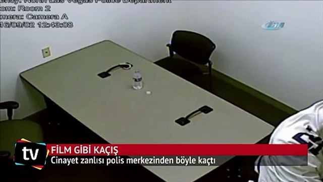 Cinayet zanlısı polis merkezinden böyle kaçtı