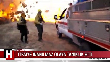 İTFAİYE EKİPLERİ İNANILMAZ BİR OLAYA BÖYLE TANIKLIK ETTİ