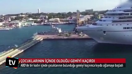ABD'de bir kadın çocuklarının içinde olduğu gemiyi saniyelerle kaçırdı