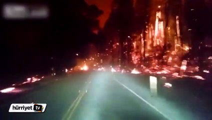 Kalifornia'daki yangının içinden böyle geçti