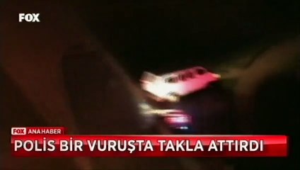 Polis minibüse takla attırdı