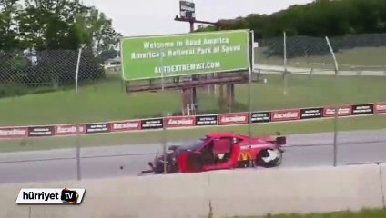 Otomobil yarışında feci kaza