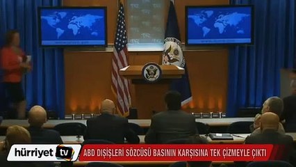 ABD Dışişleri sözcüsü basının karşısına tek çizmeyle çıktı