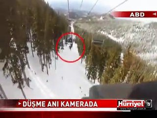 TELEFERİKTEN BÖYLE YERE ÇAKILDI