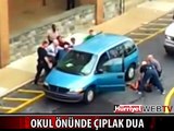 OKUL ÖNÜNDE ÇIRILÇIPLAK DUA ETTİLER