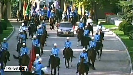 Çankaya Köşkü'nde atlı karşılama