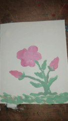 Easy flower drawing by Acrylic colour