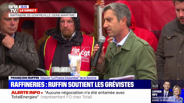 François Ruffin aux grévistes de TotalEnergies: Il devrait y avoir une réquisition des superprofits qui bénéficie à tous