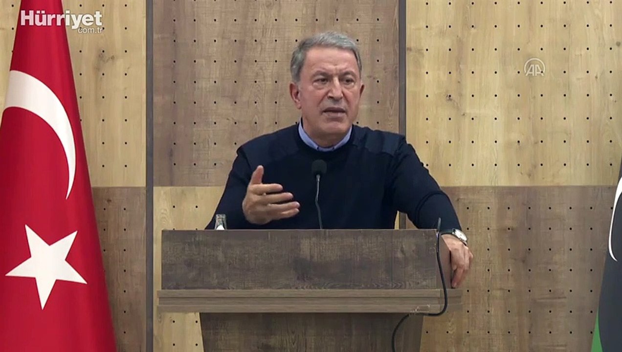 Milli Savunma Bakanı Hulusi Akar, Libya'da konuştu
