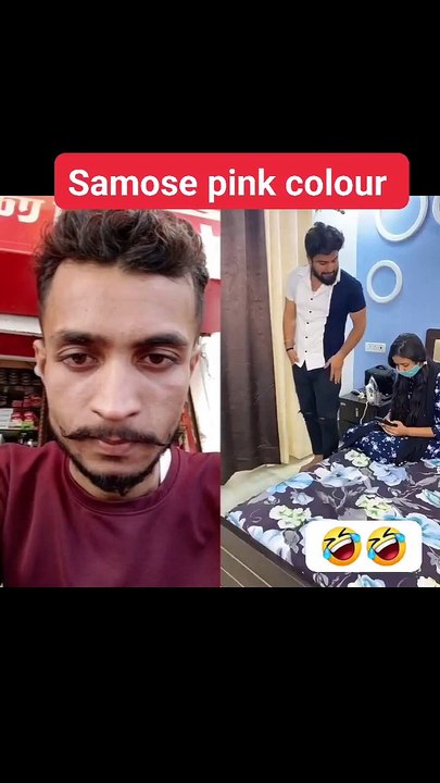 Pink colour ke samose 