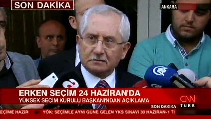 YSK Başkanı'ndan erken seçim açıklaması