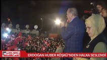 Cumhurbaşkanı Erdoğan, Tarabya'daki Huber Köşkü'nde halka seslendi