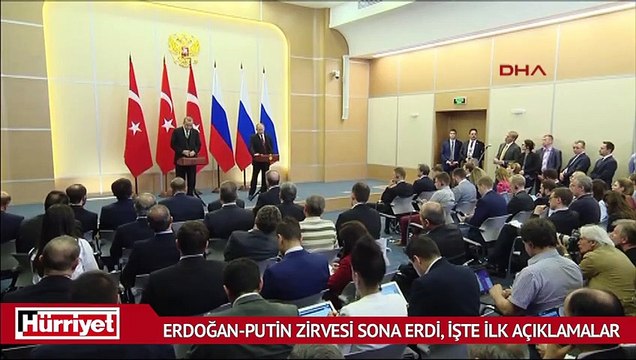 Erdoğan-Putin zirvesi sona erdi... İki liderden ilk açıklamalar